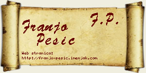 Franjo Pešić vizit kartica